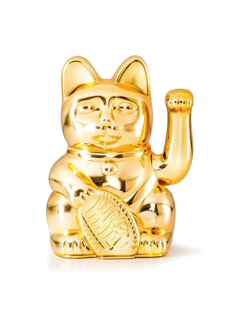 Donkey Lucky Cat - zwaaiende gelukskat - shiny gold