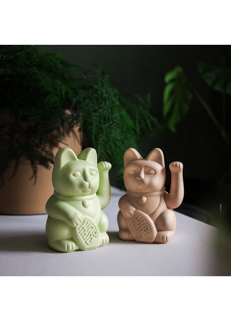 330548 Donkey Lucky Cat - zwaaiende gelukskat - lichtgroen