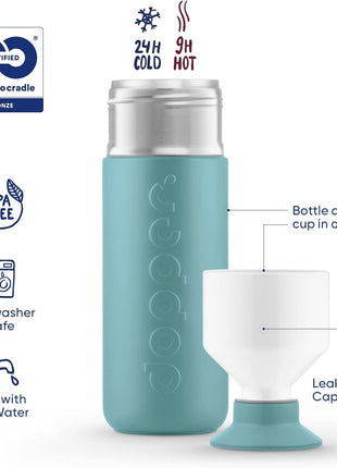 Dopper Insulated - thermosfles - 580ml - bottlenose blue