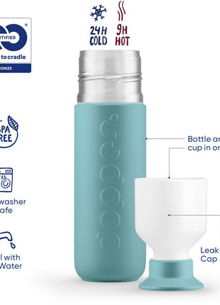 Dopper Insulated - thermosfles - 350ml - bottlenose blue