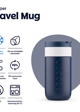 Dopper Travel Mug 400ml Breaker Blue