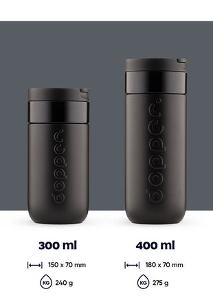Dopper Travel Mug 400ml zwart thermosbeker