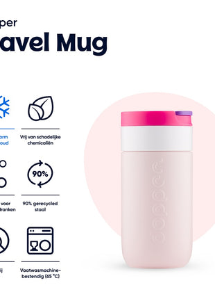 Dopper Travel Mug 300ml Berry Pink