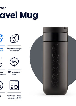 Dopper Travel Mug 400ml zwart