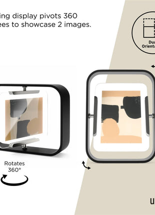 Umbra Bellwood fotolijst zwart hout dubbelzijdig small