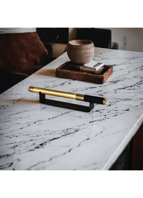 396042 Elements Lighting Helios Zwart/Goud met LED-lamp oplaadbaar