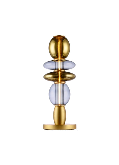 302048 Elements Lighting tafellamp Léonor goud spiegel / rook glas