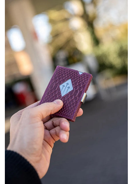 Exentri Wallet portemonnee pasjeshouder - paars cobra