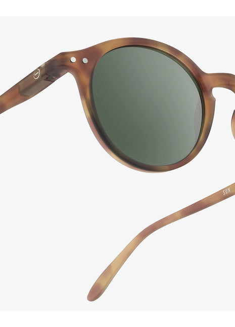 IZIPIZI #D SUN zonnebril havane bruin met groene glazen