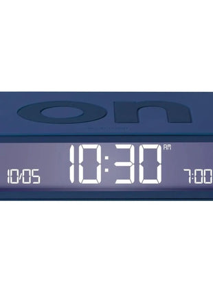 LR157DB9 LEXON Flip Classic digitale oplaadbare wekker on/off donkerblauw