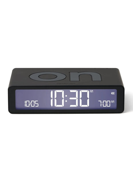 LR157N0 LEXON Flip Classic digitale oplaadbare wekker on/off zwart