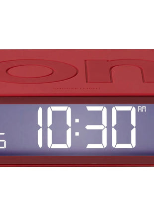 LEXON Flip Classic oplaadbare wekker on/off rood