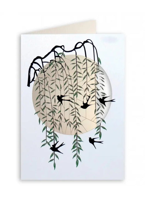 PM680 Forever Cards wenskaart laser-cut zwaluwen condoleance