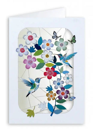 PM263 Forever Cards wenskaart laser-cut Kolibrie