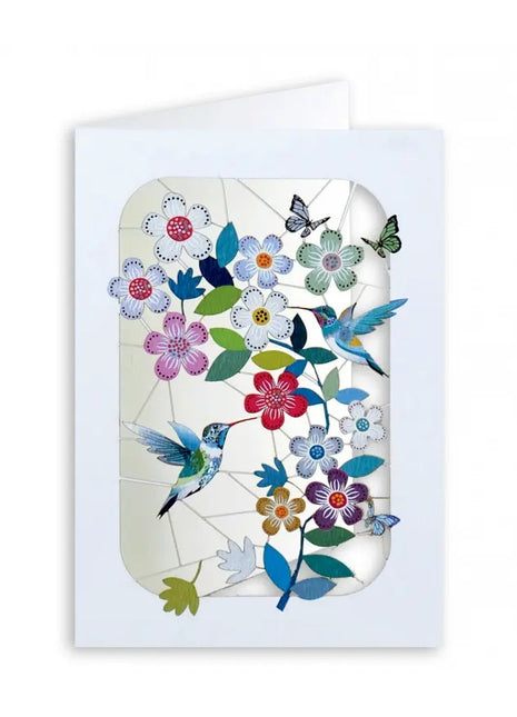 PM263 Forever Cards wenskaart laser-cut Kolibrie
