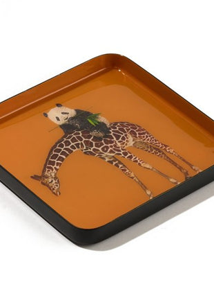 GD712 Gangzaï Design Bandipanda vierkante decoratieve tray 15x15 cm