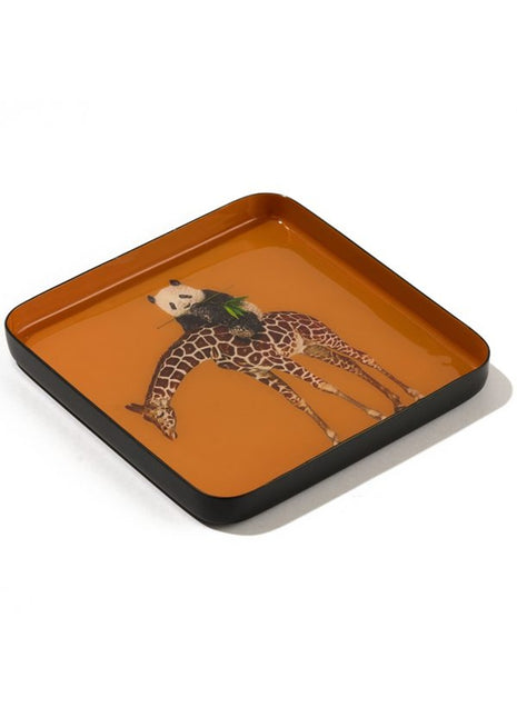 GD712 Gangzaï Design Bandipanda vierkante decoratieve tray 15x15 cm