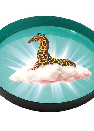 GD696 Gangzaï Design Celestine ronde tray giraffe 33x33 cm