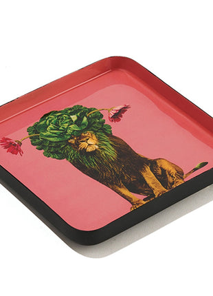 GD641 Gangzaï Design Leo vierkante decoratieve tray 15x15 cm