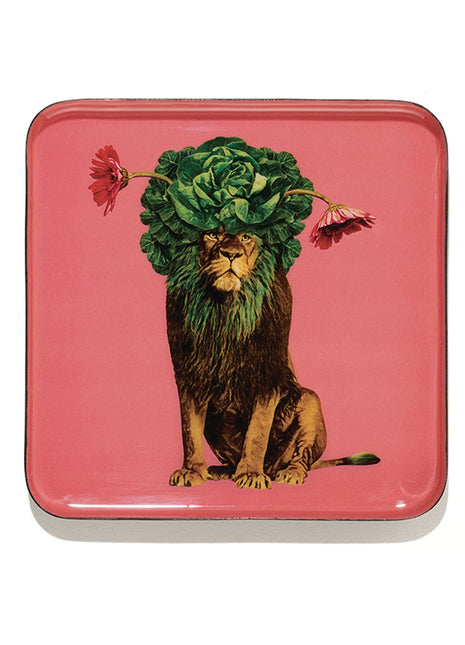 GD641 Gangzaï Design Leo vierkante decoratieve tray 15x15 cm