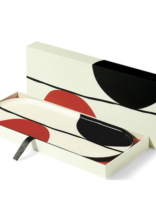 GD672 Gangzaï Design Zen Geometrica afgeronde tray 15x40 cm