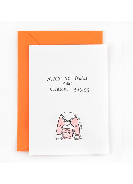 Ansichtkaart / Wenskaart - Geboorte - awesome people ....