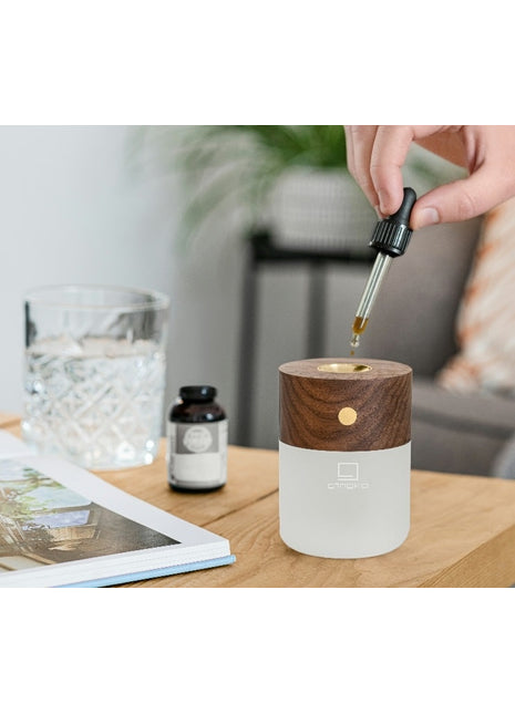 Gingko Design Smart Diffuser aroma diffuser oplaadbare lamp walnoten G017WT