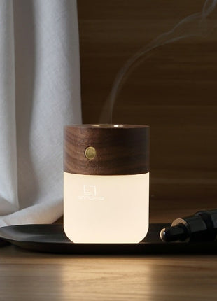 Gingko Design Smart Diffuser aroma diffuser oplaadbare lamp walnoten G017WT