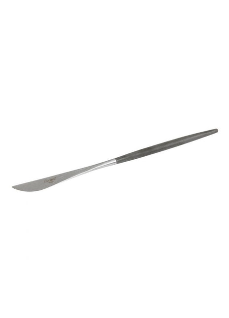 Cutipol Goa dessertbestek dessertmes mat rvs geborsteld zwart GO.06