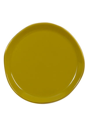 105250 Good Morning bord / plate amber gouden rand 17 cm