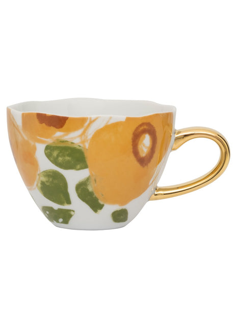 108074 Good Morning cappuccino / thee kop floral art caramel