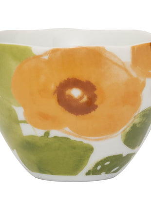 Good Morning cappuccino / thee kop floral art caramel