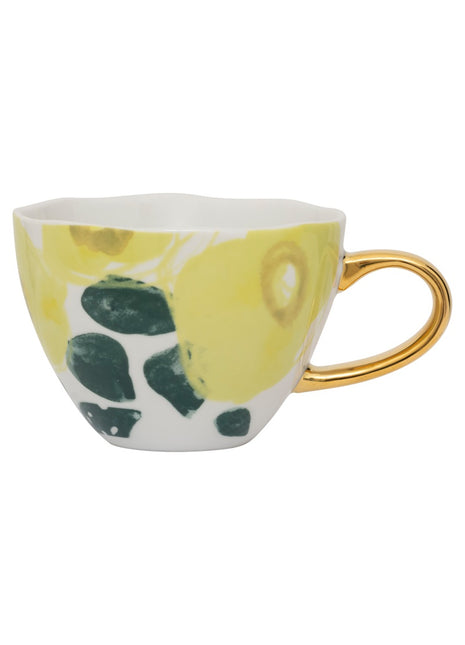 108073 Good Morning cappuccino / thee kop floral art lime