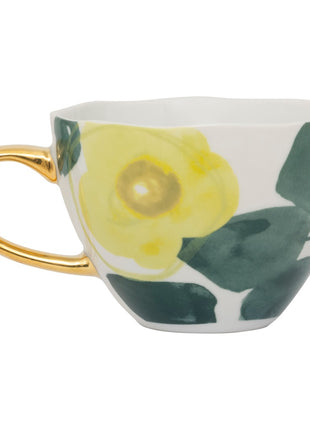 108073 Good Morning cappuccino / thee kop floral art lime