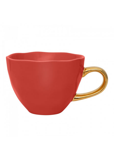 107648 Good Morning cappuccino / thee kop raspberry gouden oor