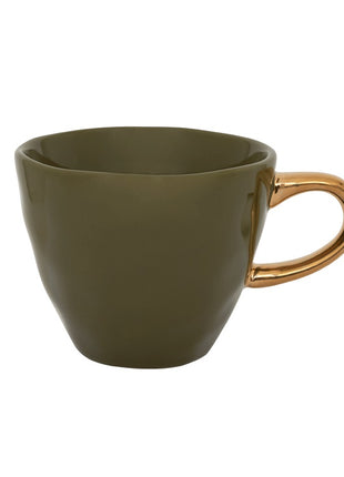 106134 Good Morning Mini Cup koffiekop gouden oor dennengroen