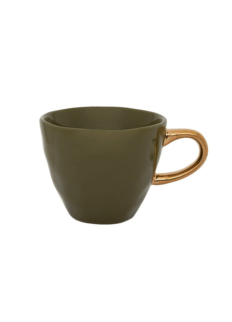 106134 Good Morning Mini Cup koffiekop gouden oor dennengroen
