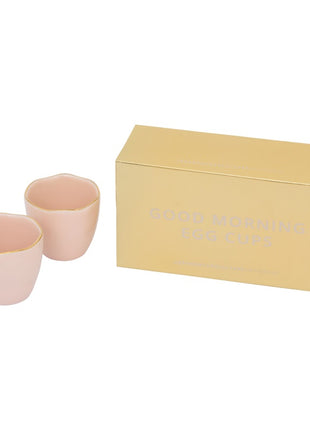 Good Morning eierdopjes 2 stuks oudroze