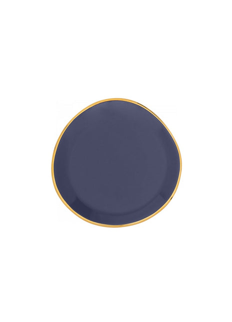 Good Morning bord / plate small purple blue 9 cm