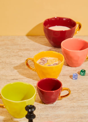 108085 Good Morning koffiekop gouden oor burnt coral