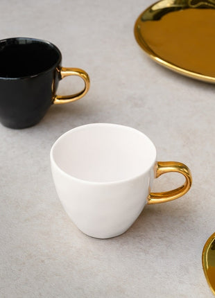 105262 Good Morning Mini Cup koffiekop gouden oor zwart