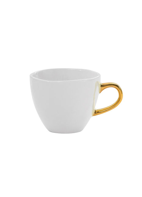 105258 Good Morning Mini Cup koffiekop gouden oor wit