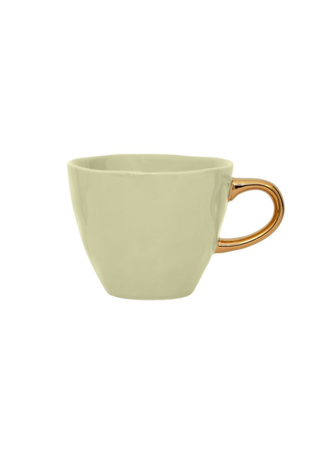 107451 Good Morning Mini Cup koffiekop pale green gouden oor