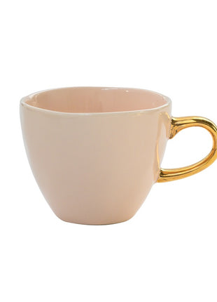 105259 Good Morning Mini Cup koffiekop gouden oor oud roze