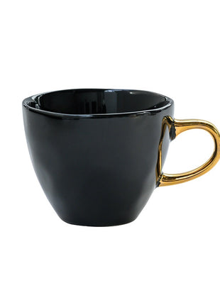 105262 Good Morning Mini Cup koffiekop gouden oor zwart