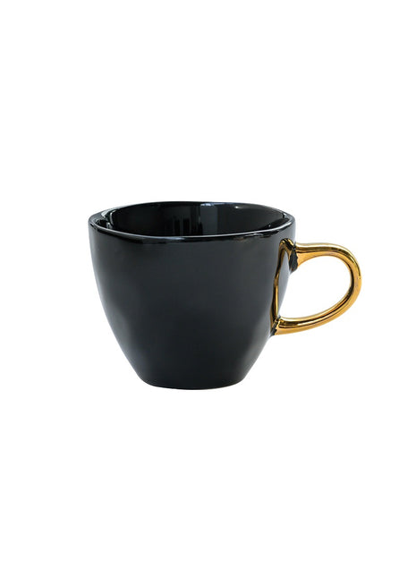 105262 Good Morning Mini Cup koffiekop gouden oor zwart
