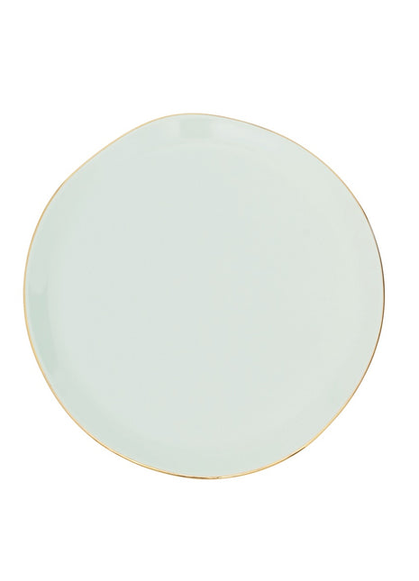 105273 Good Morning ontbijtbord celadon gouden rand