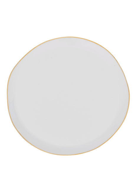 105271 Good Morning ontbijtbord wit gouden rand