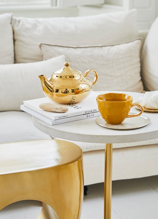 105252 Good Morning theepot goud met deksel 1 liter