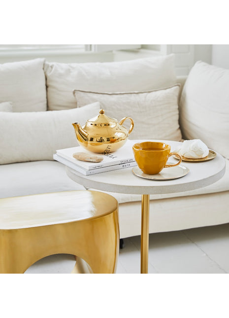 105252 Good Morning theepot goud met deksel 1 liter